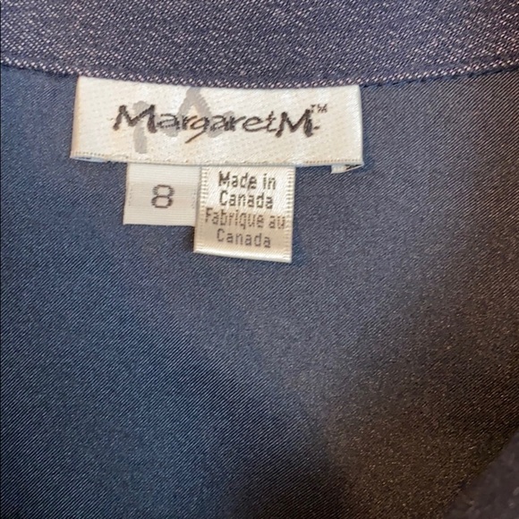 MARGARET M clean lined zippered denim top - Picture 8 of 9